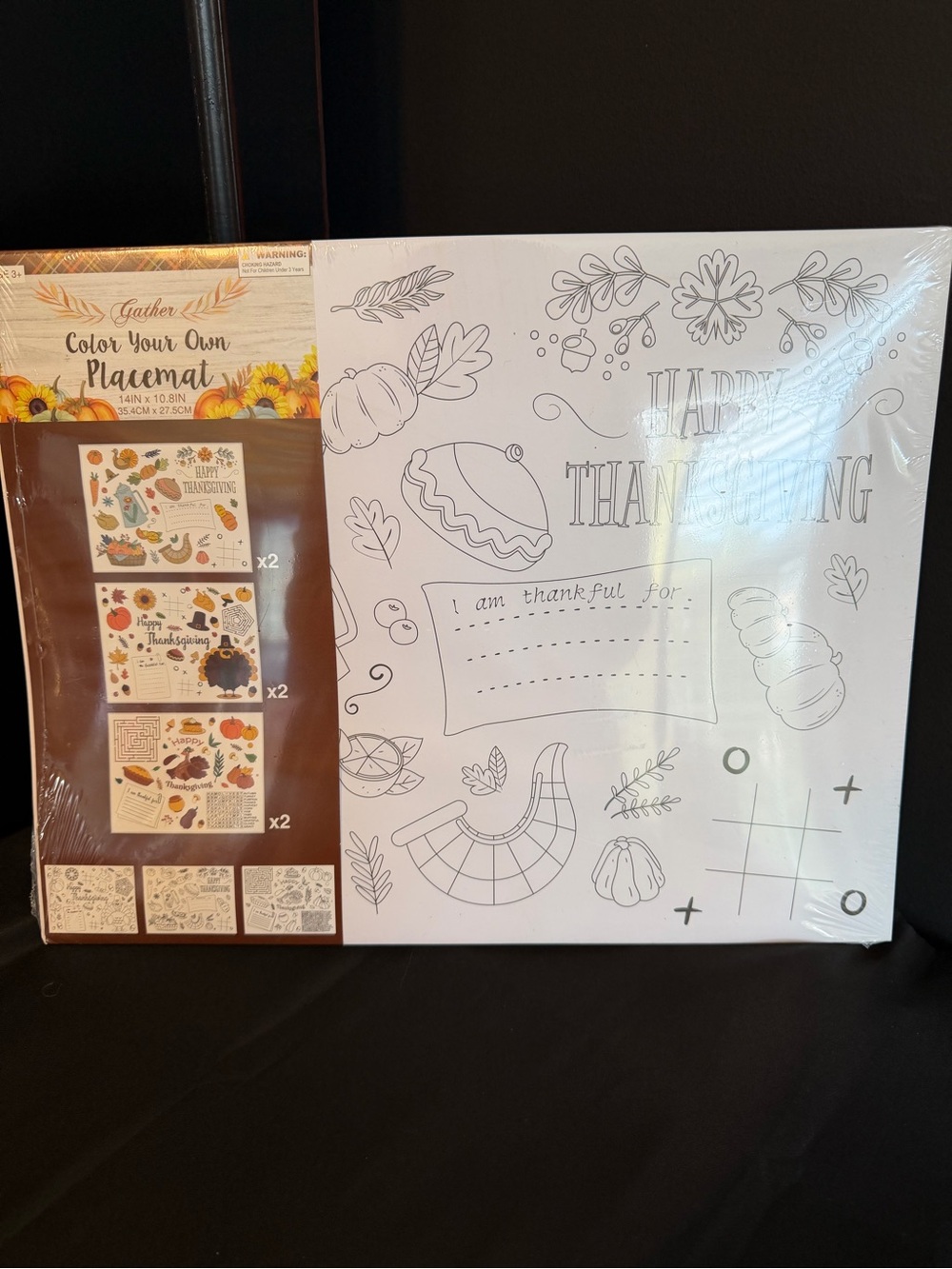 Thanksgiving Coloring Placemats Color Your Own Placemat - NEW